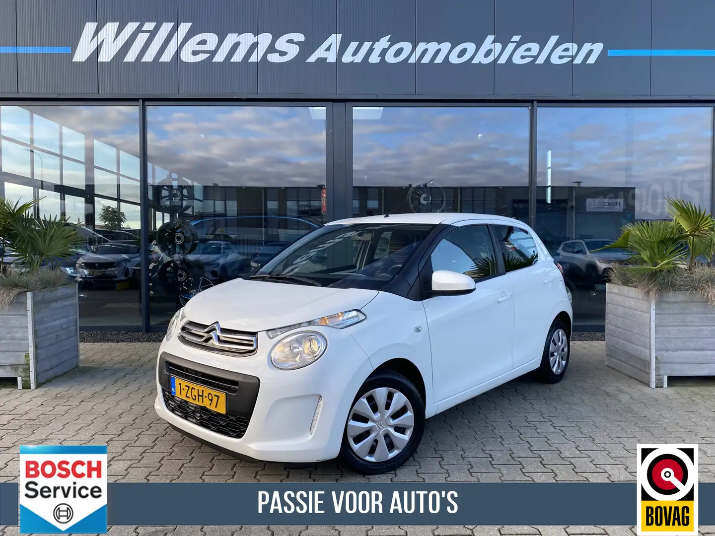 Citroen C1 1.0 e-VTi Feel Airco, Elektrische Ramen & Bluetoot Wit - 1