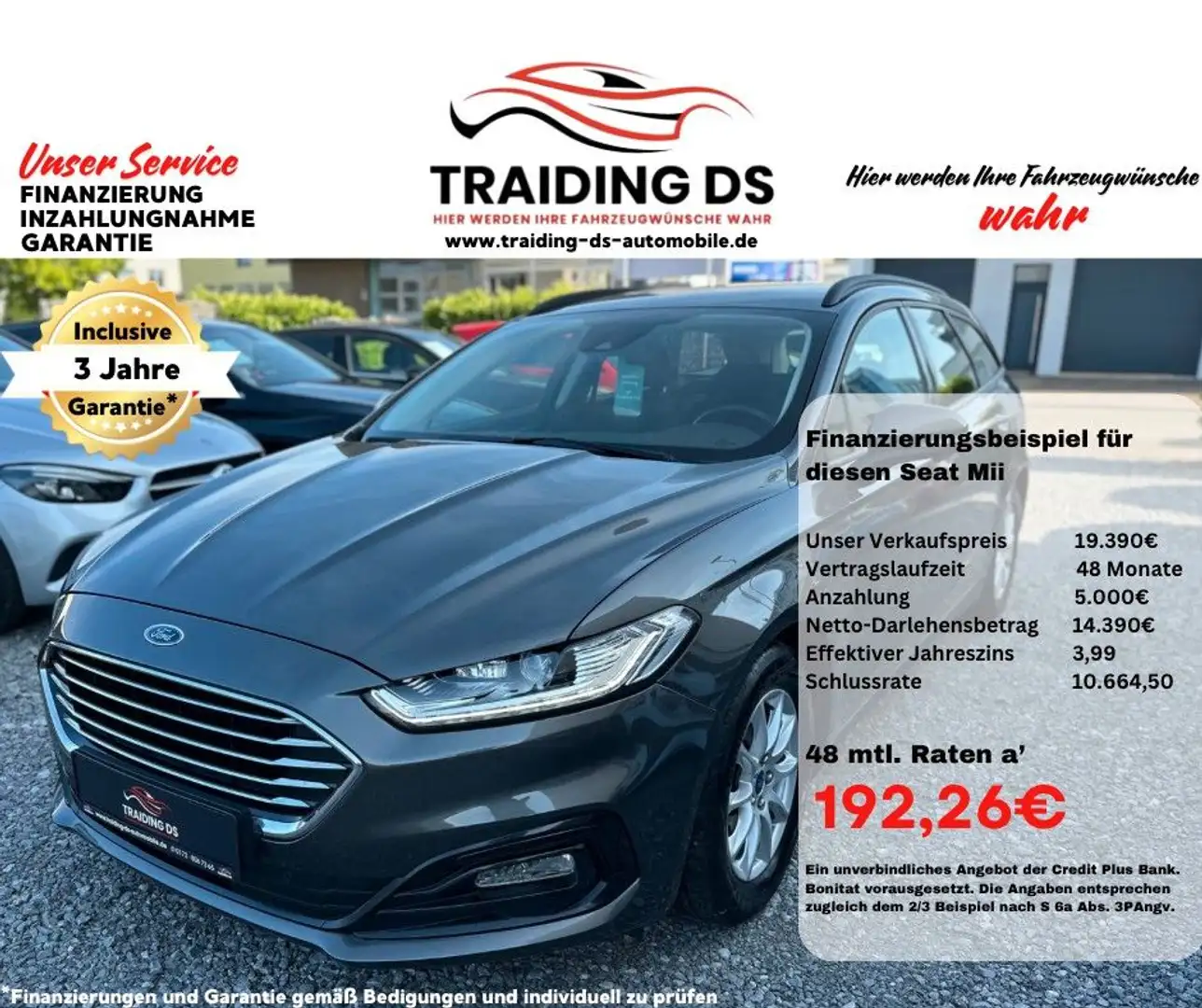 Ford Mondeo /ACC/VERKEHRSZEI./SPUR ASS/3 JA. GARANTIE Grijs - 1