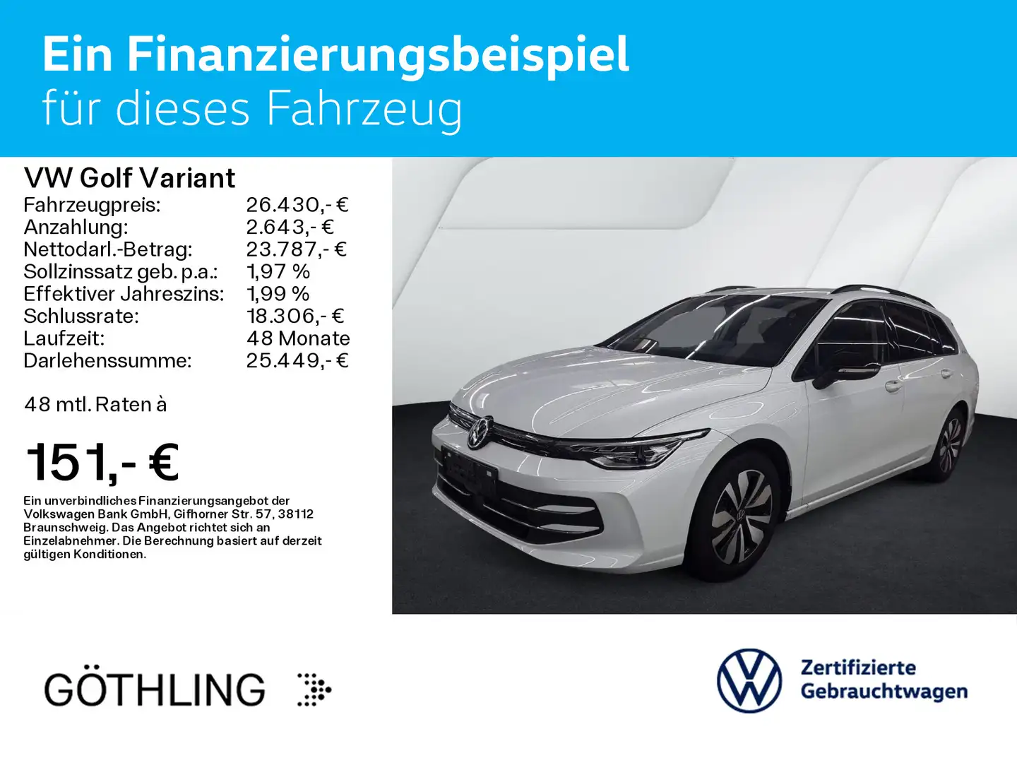 Volkswagen Golf Variant Goal TSI 85 kW*NAVI*AHK*KAM*ASSIST Weiß - 2