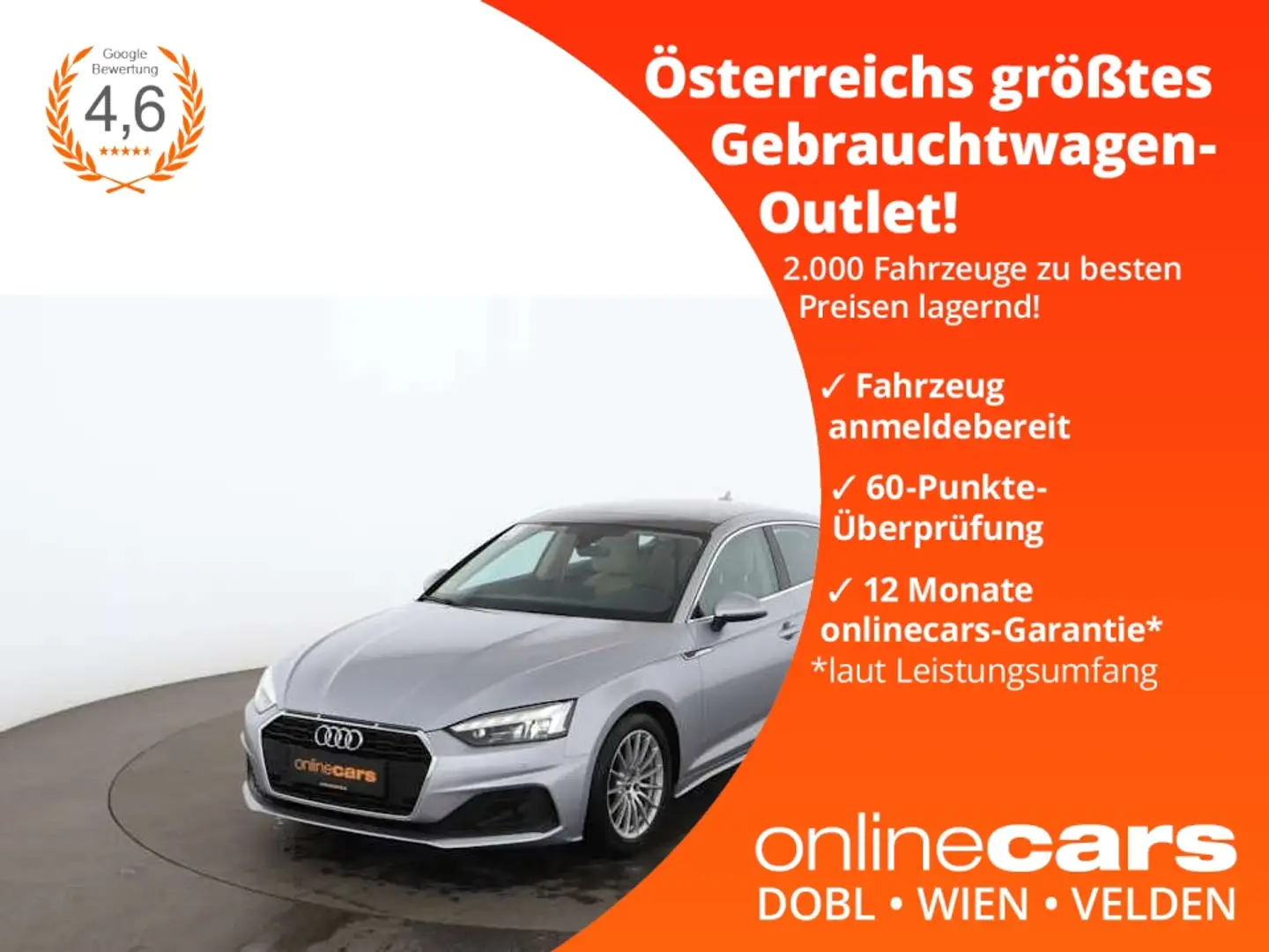 Audi A5 SB 30 TDI Business Aut LED SKY NAVI LEDER PDC Silber - 1