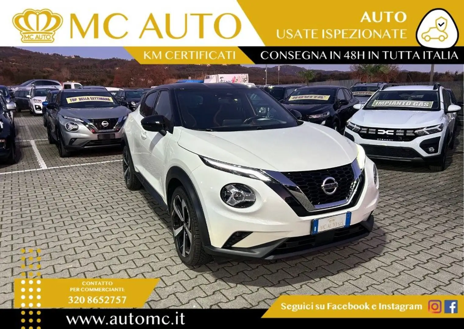 Nissan Juke 1.0 DIG-T 114 CV DCT N-Connecta Bianco - 1
