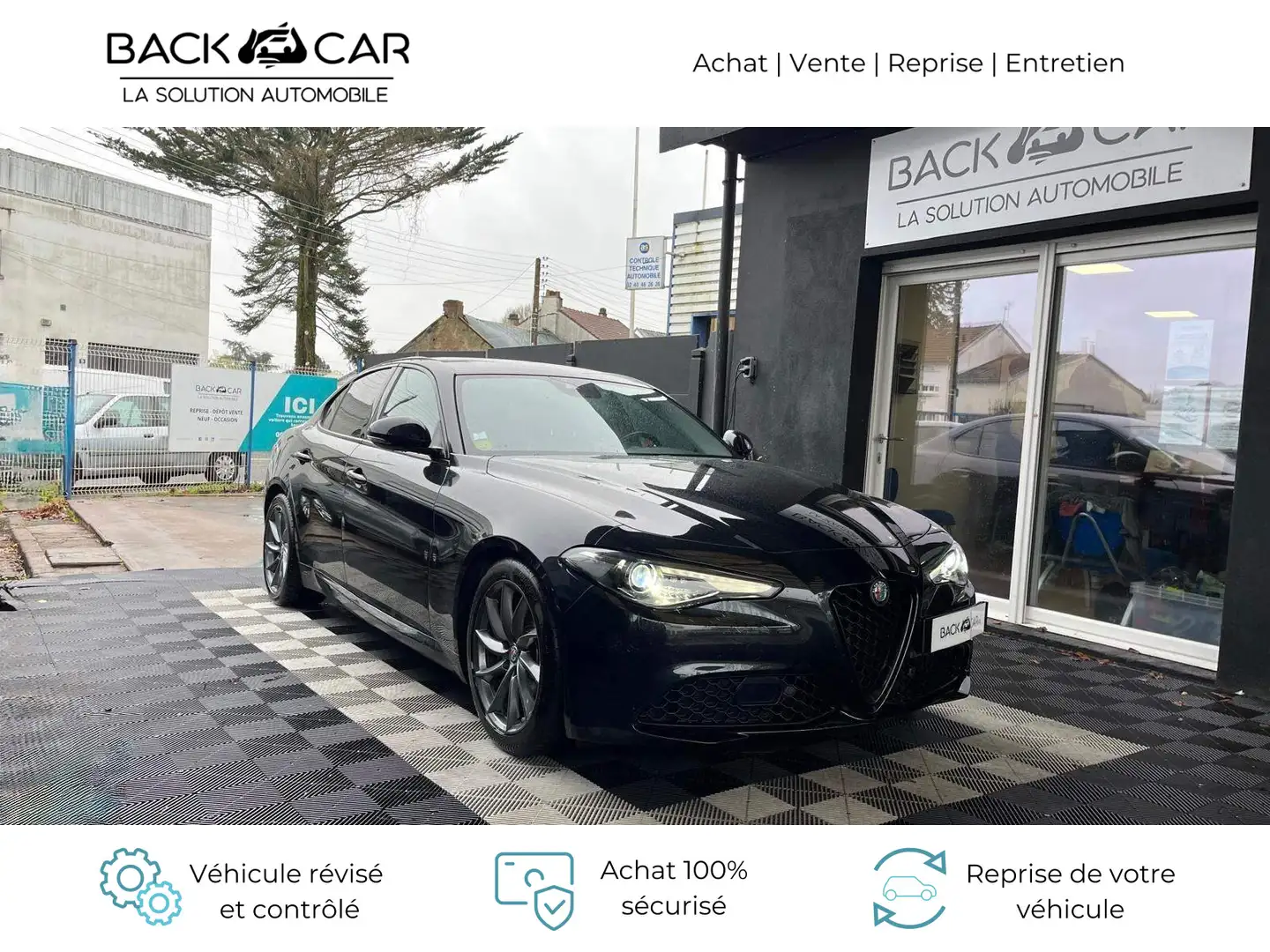 Alfa Romeo Giulia 2.2 180 ch AT8 Lusso Noir - 1