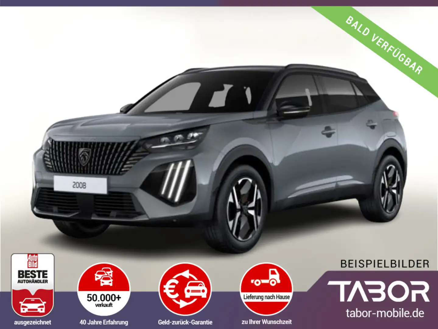 Peugeot 2008 MHEV 145 DSC6 GT 360° ACC Nav PrivG LED 17Z Grau - 1