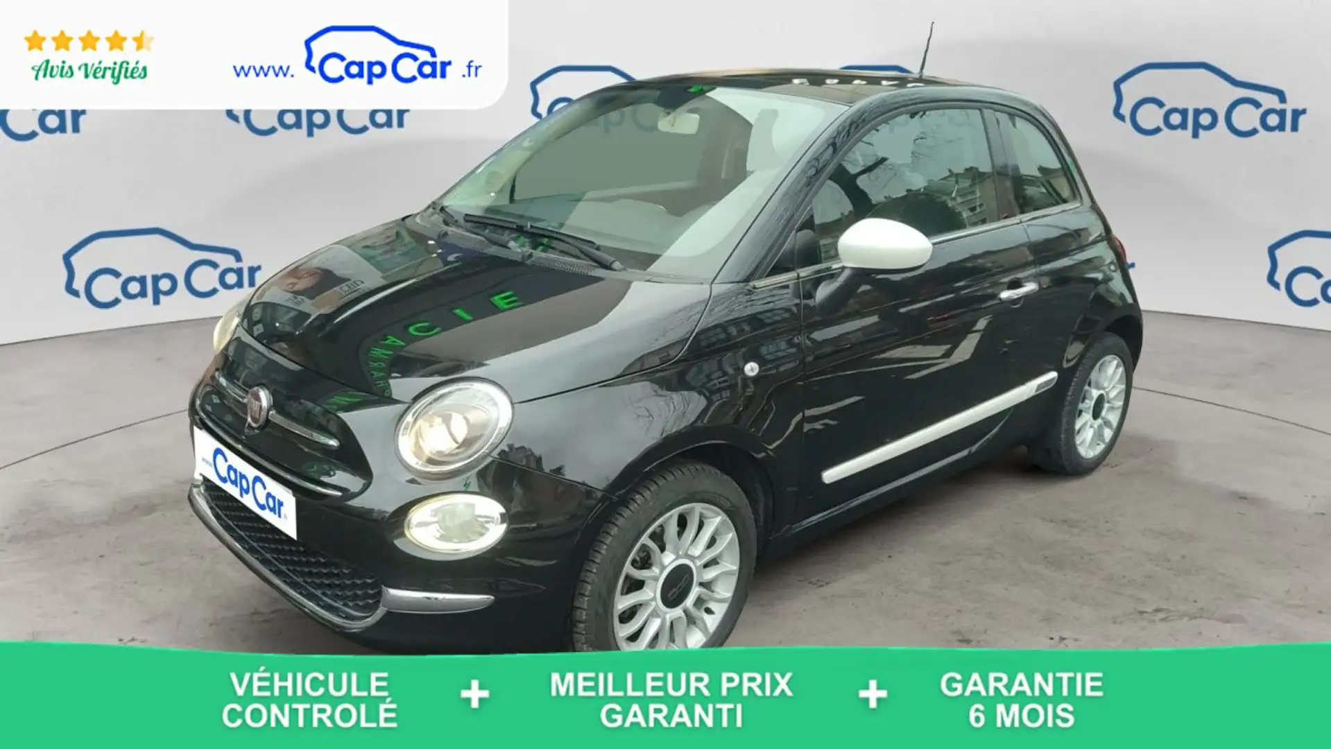 Fiat 500 II 1.2 69 Lounge Noir - 1