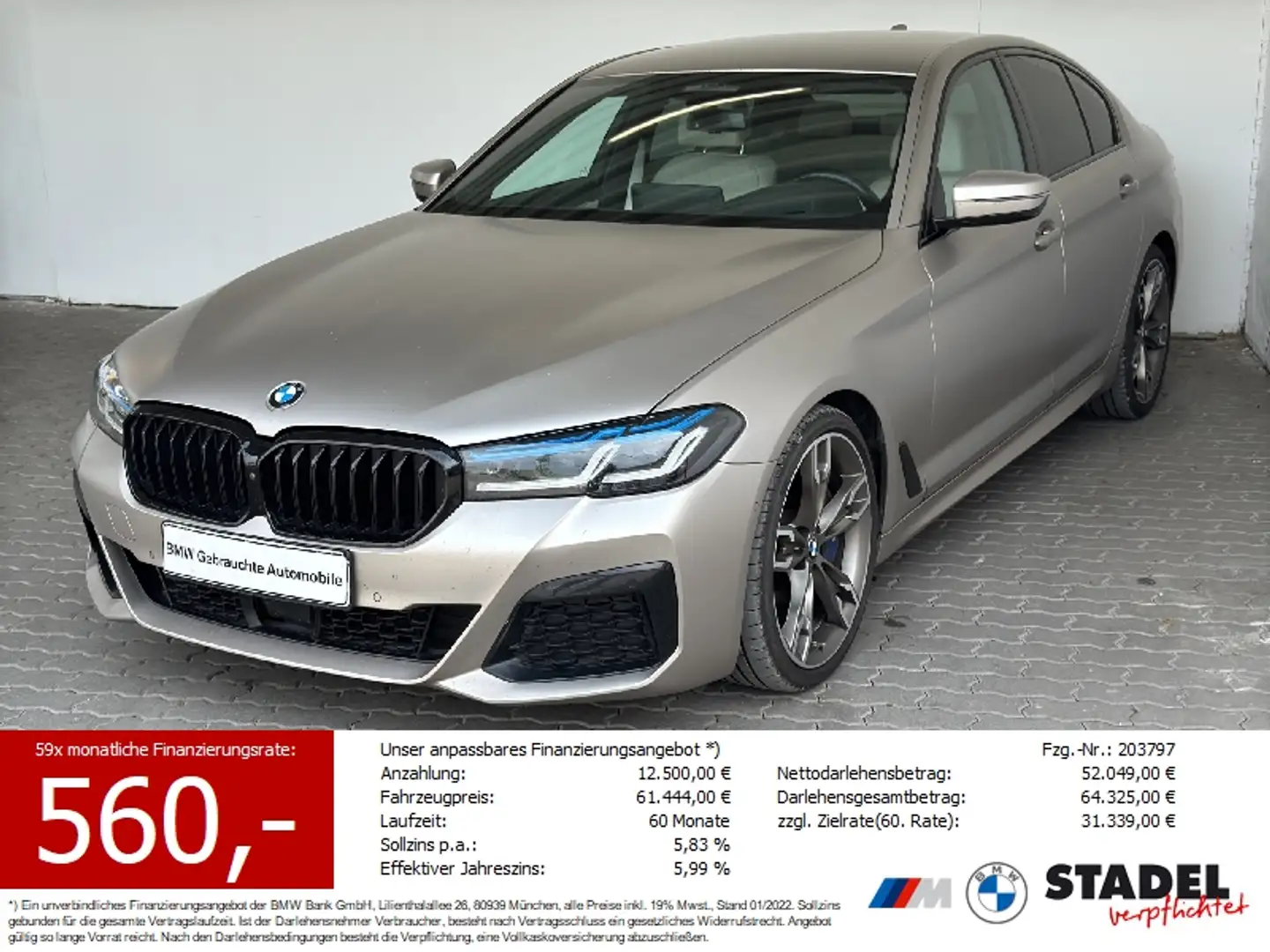 BMW M550 i xDrive Lim. Navi.Laser.Standhz.360°.ACC - 1