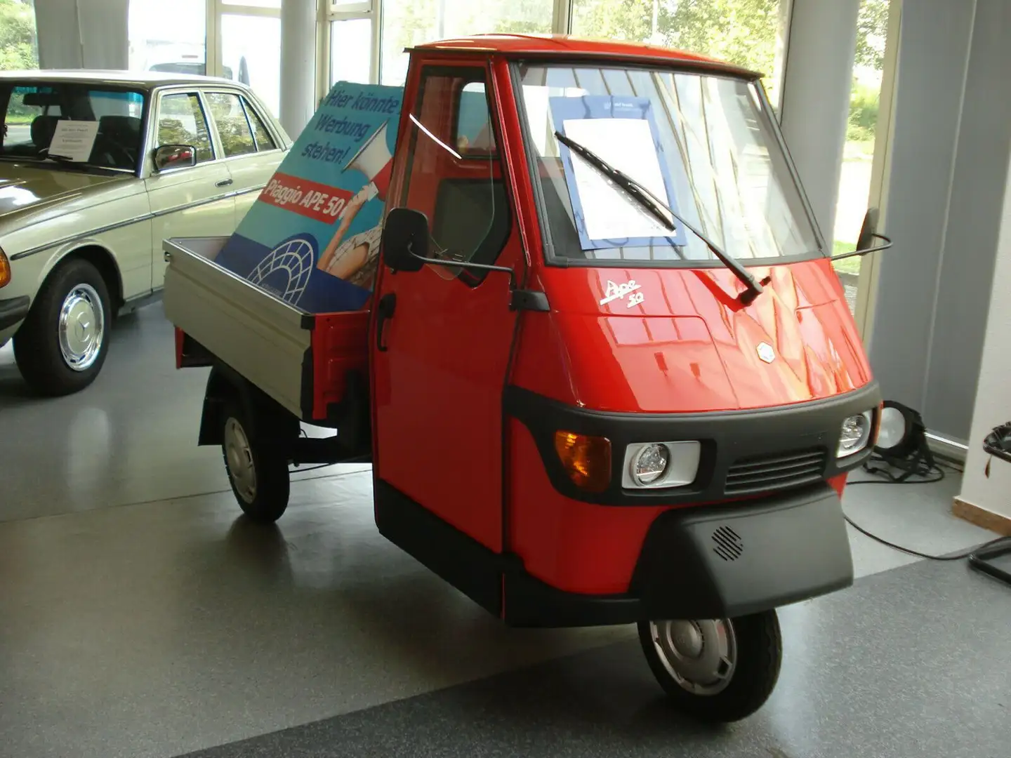 Piaggio Ape Ape 50 Pritsche Alu  (Drosselung 25km/h möglich) Roşu - 1