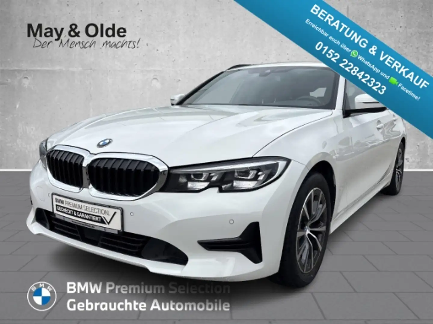 BMW 320 d Touring Navi LED ACC T-Leder Navi Sportsitz Blanc - 1