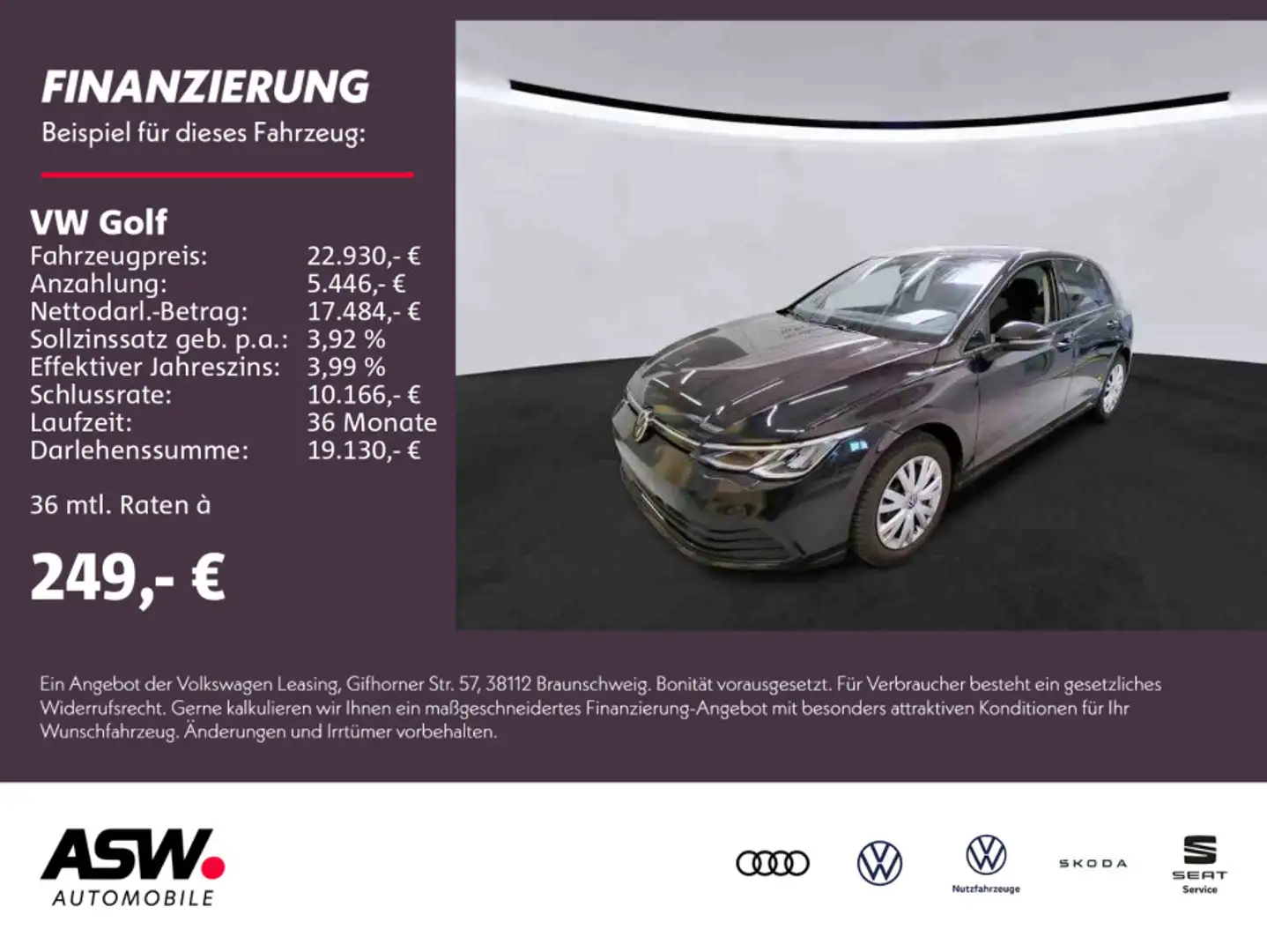 Volkswagen Golf Life 2.0 TDI DSG LED Navi ACC PDC SHZ Zwart - 1