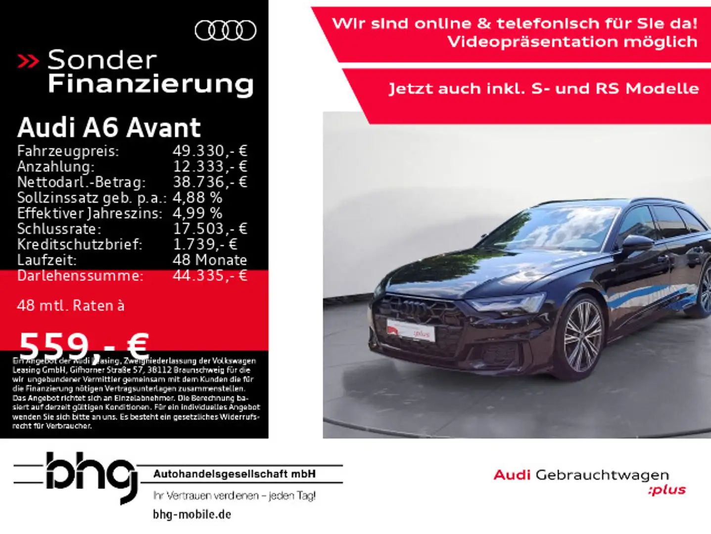 Audi A6 40 TDI S tronic S line Schwarz - 1