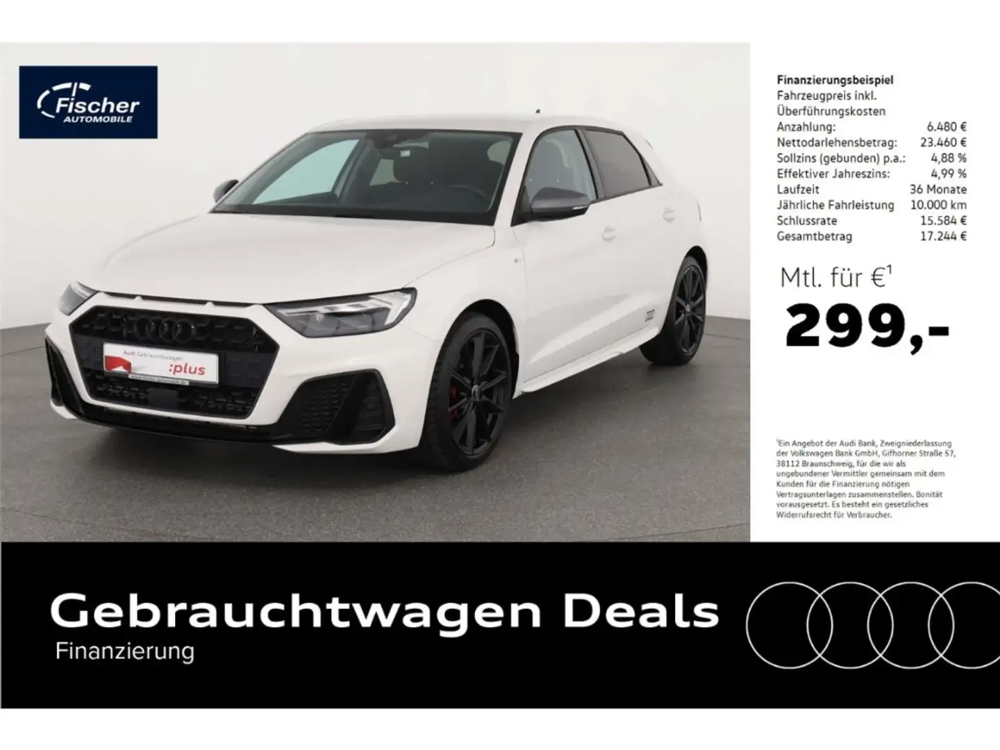 Audi A1 Sportback 40 TFSI S line Weiß - 1