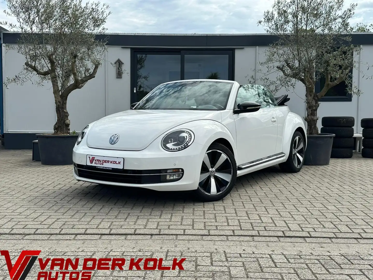 Volkswagen Beetle Cabriolet 1.4 TSI Sport Navi Cruise Climate Leder Wit - 1
