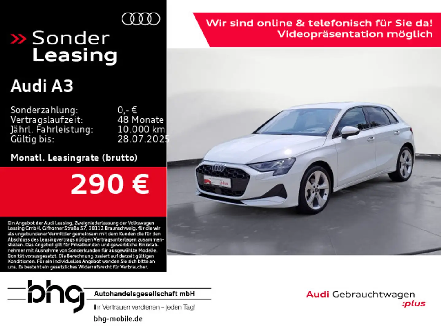 Audi A3 35 TDI Sportback S tronic advanced Weiß - 1