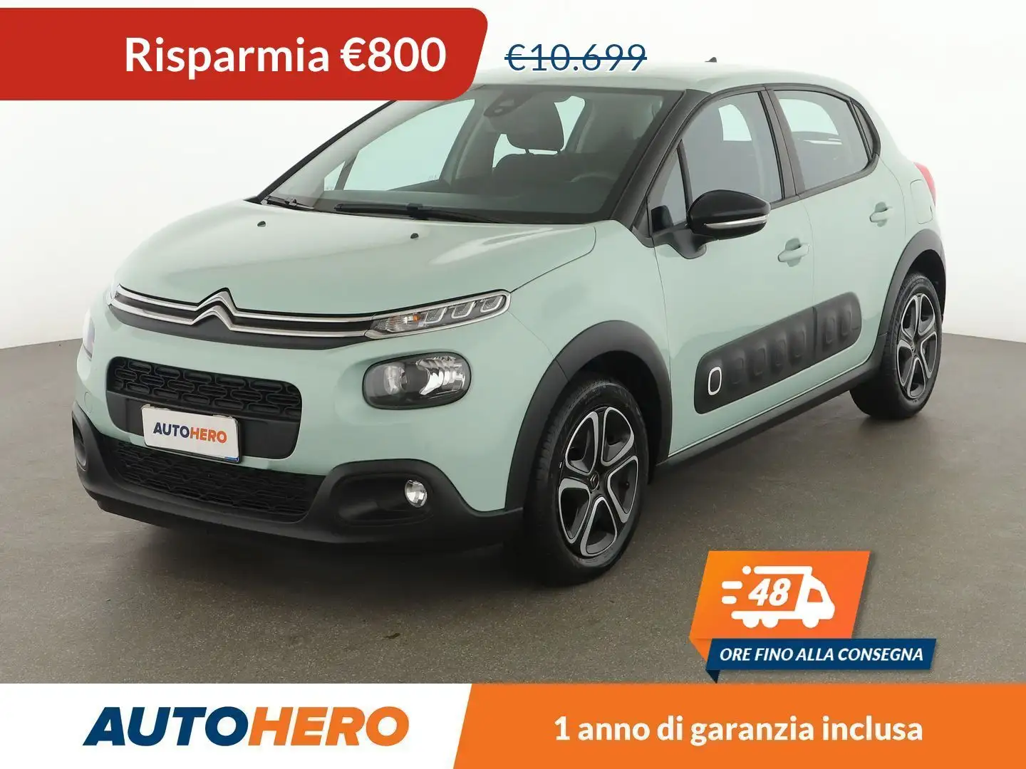 Citroen C3 1.2 PureTech Feel 83 CV Зелений - 1
