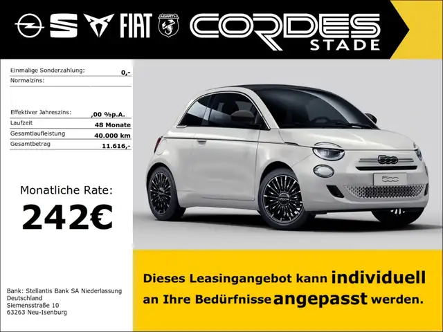 Fiat 500C Hybrid Cabrio  LA PRIMA SHZ. Carplay, uvm