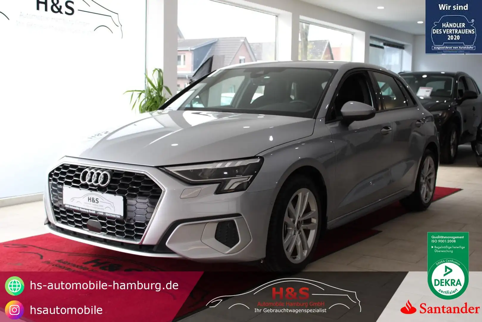 Audi A3 Sportback 35 TFSI Sport Virtuell*Carplay* Silber - 1