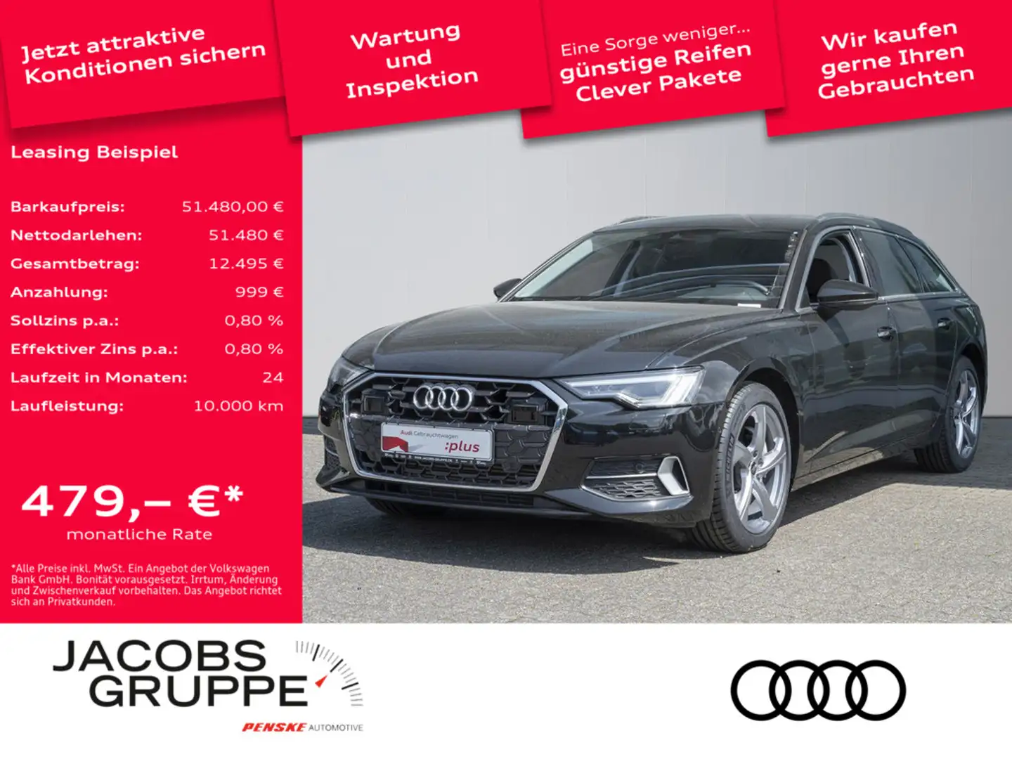 Audi A6 Avant 45 TFSI quattro advanced ACC,SHZ,Mat Schwarz - 1