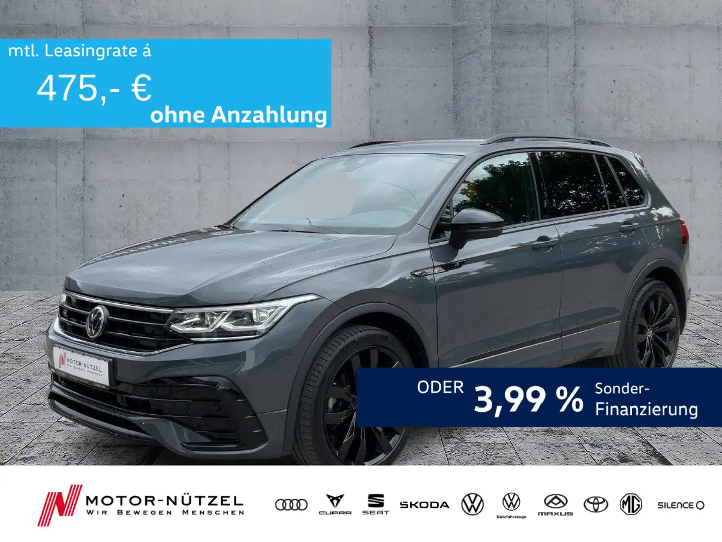 Volkswagen Tiguan 1.5 TSI DSG R-LINE MATRIX+NAVI+AHK+ACC Grijs - 1