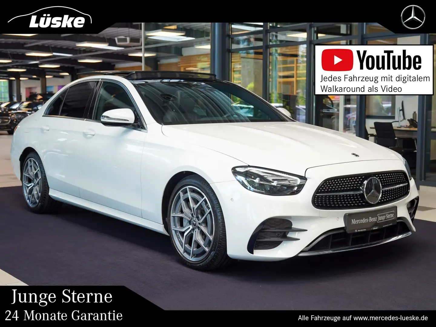 Mercedes-Benz E 220 E 220 d AMG Line Esche Fahrassistenz Pano Kamera Білий - 1