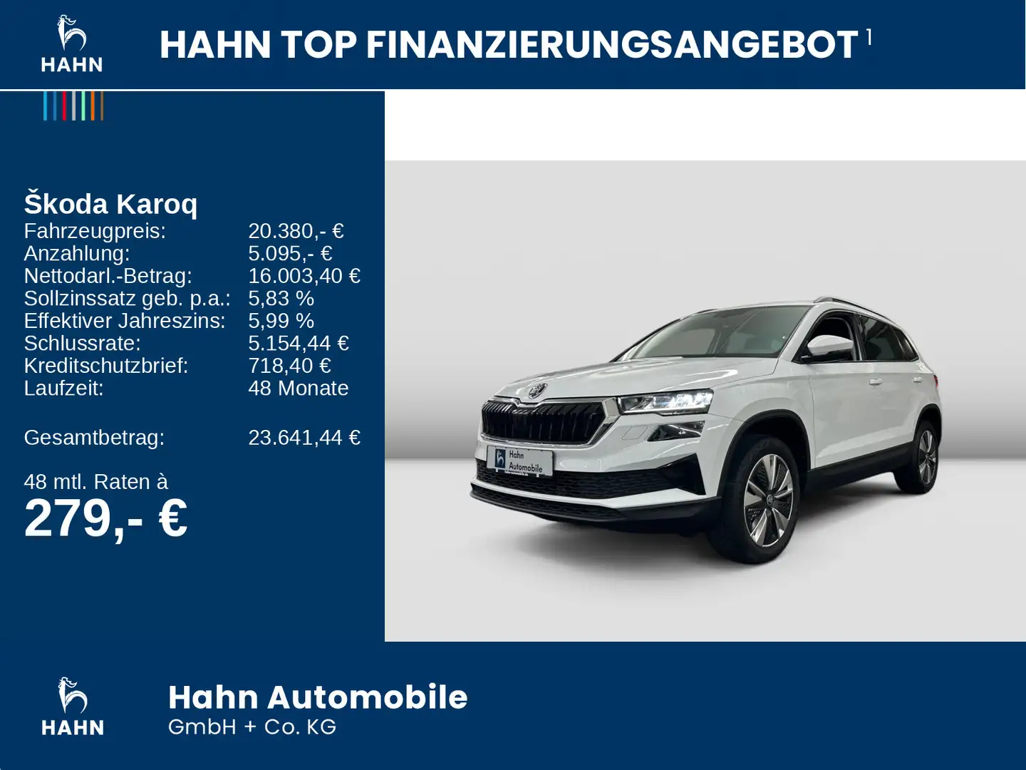 Skoda Karoq 1.5TSI Ambition GRA LED Navi PDC Sitzheiz Blanc - 2