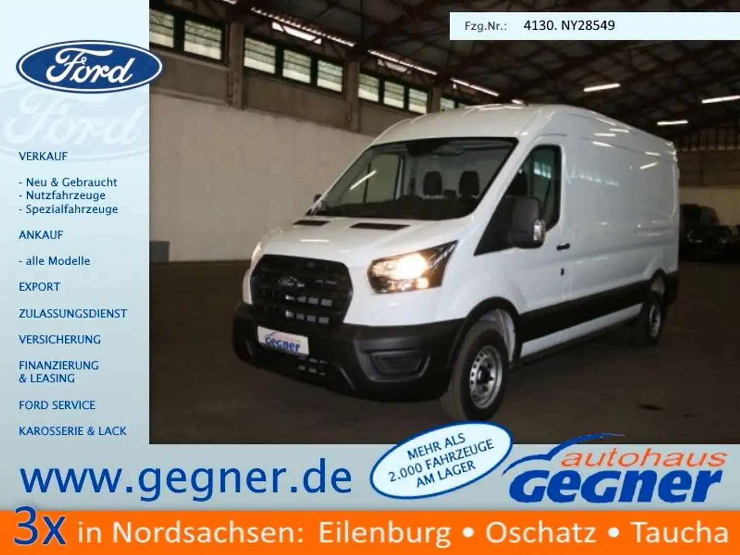 Ford Transit 310L3H2 Basis Kasten Klima DAB+ Weiß - 1