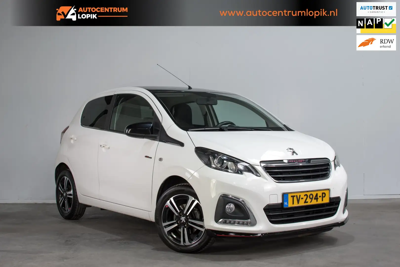 Peugeot 108 1.0 e-VTi GT-Line *NAP*Keyless*Camera*Half leder Wit - 1