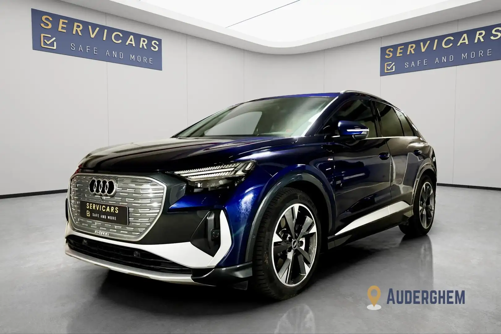 Audi Q4 e-tron Q4 e-Tron 82 kWh 50 Quattro S line/PANO/GAR 12MOIS Bleu - 1