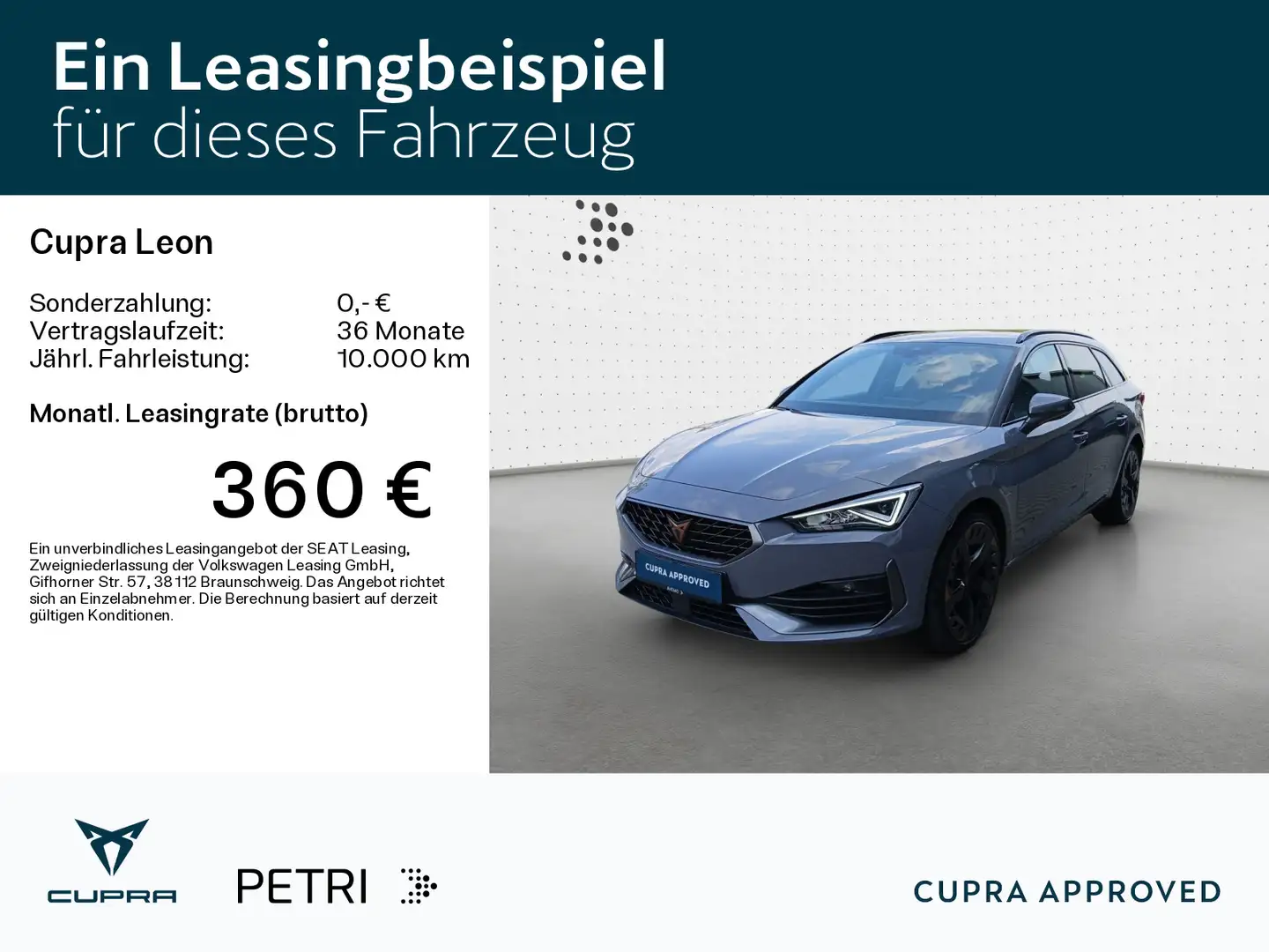 CUPRA Leon SP 1.4TSI e-HYBRID *AHK*19Zoll*LED*Virtual* Grau - 2