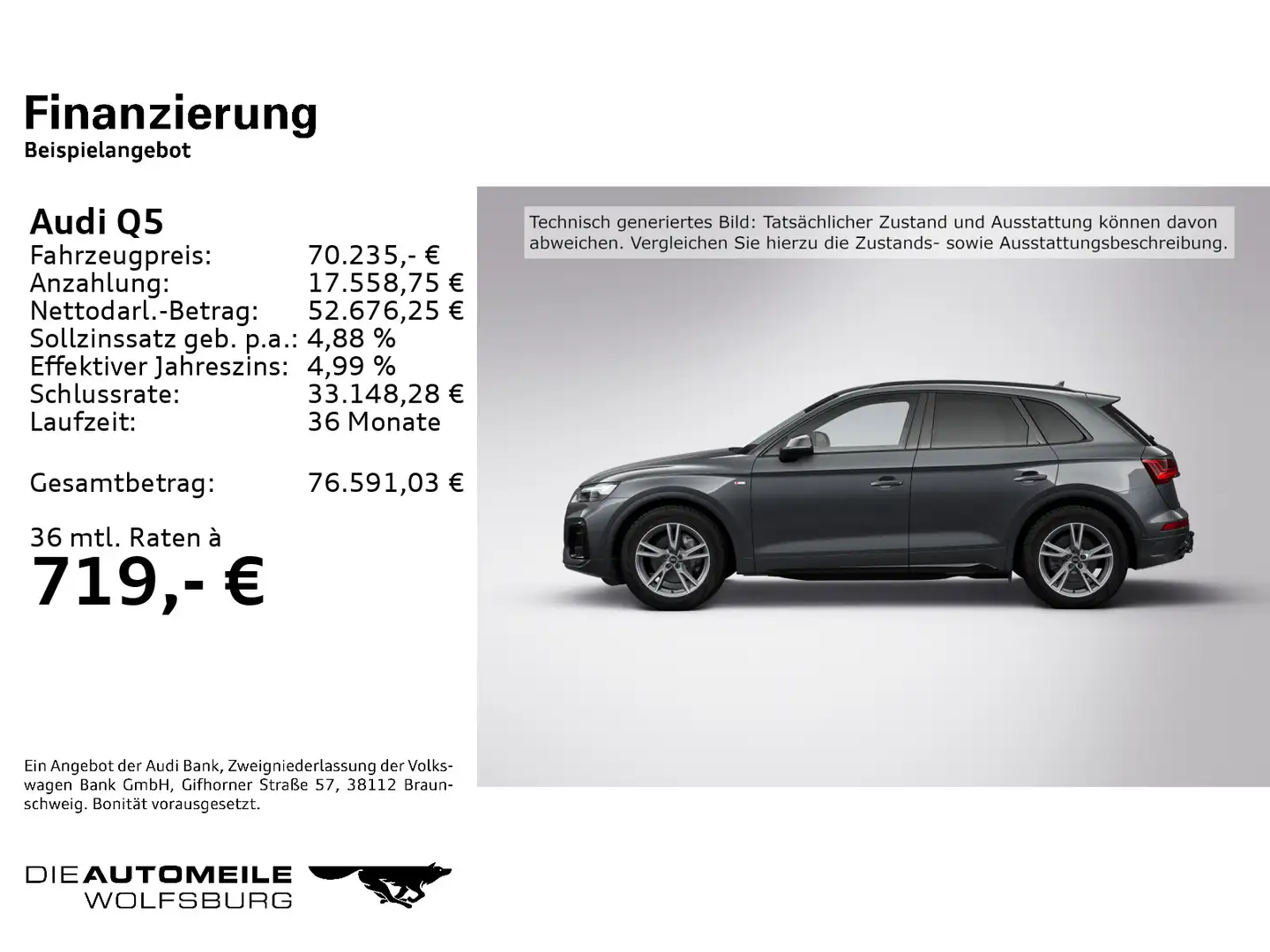 Audi Q5 (FYG)(06.2020->) 40 TDI quattro S line Grau - 2