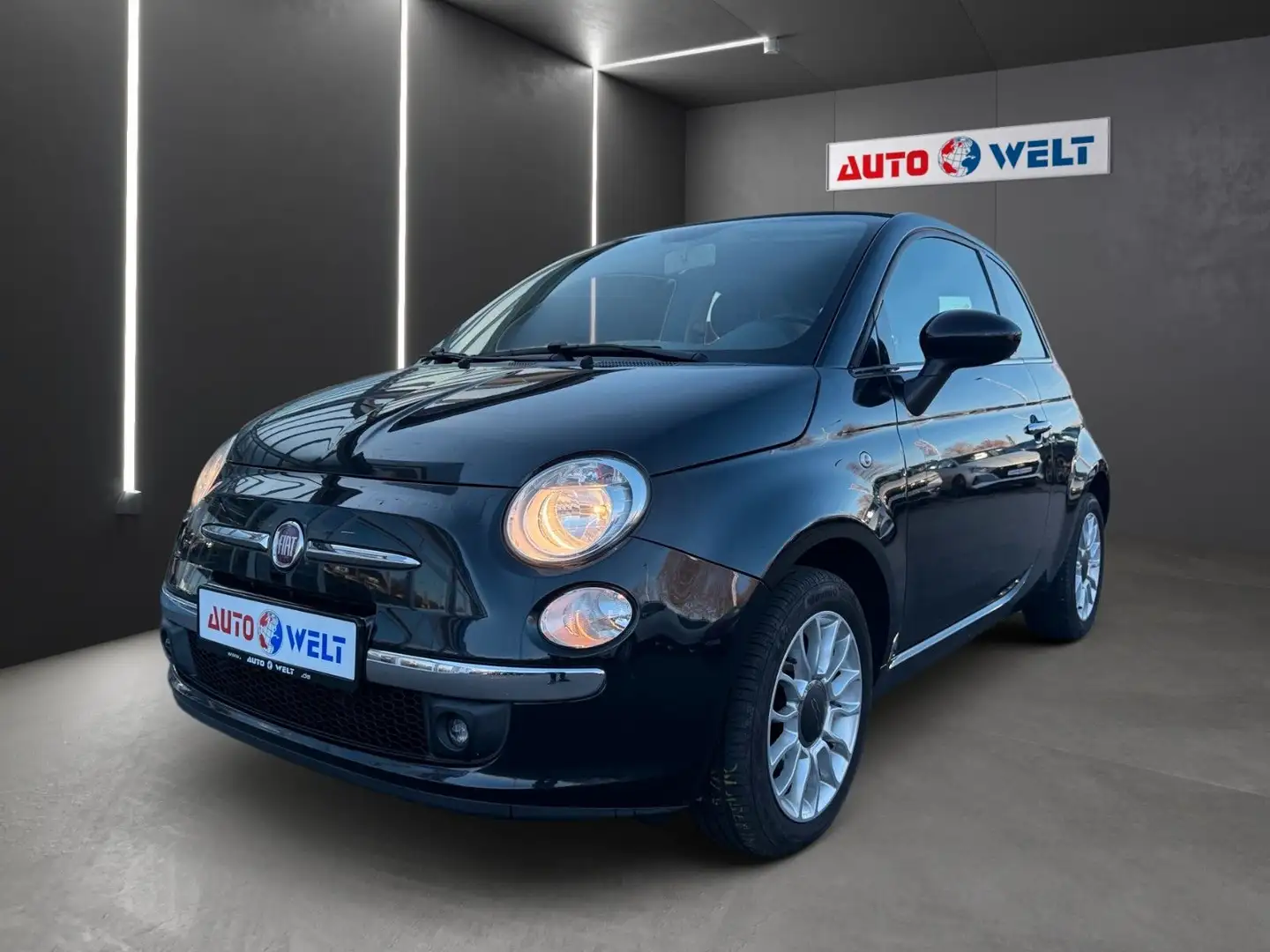 Fiat 500 Cabrio Klimaautomatik T-Leder PDC Schwarz - 1