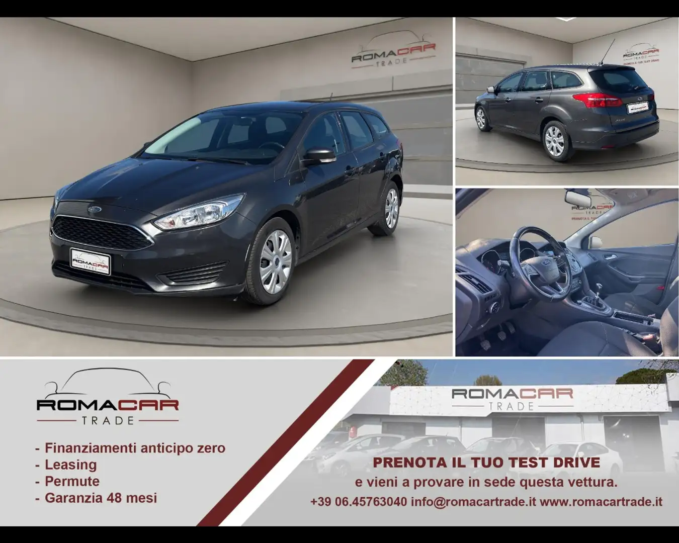 Ford Focus 3ª serie - Focus 1.5 TDCi 120 CV Start&Stop SW Plu Grau - 1