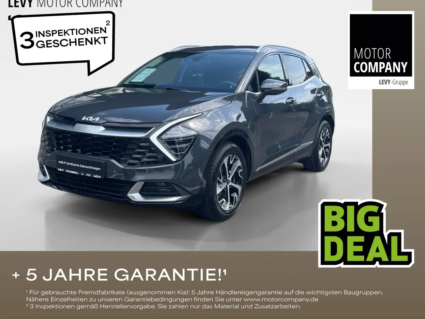 Kia Sportage 1.6 T-GDI Spirit +Automatik+Navi+R.Kam+ Grau - 1