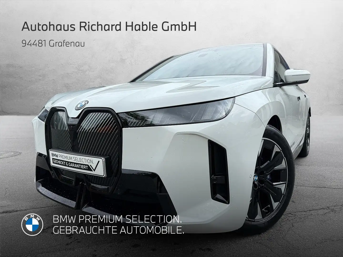 BMW iX xDrive45 M Sportpaket HK HiFi DAB LED AHK Blanc - 1