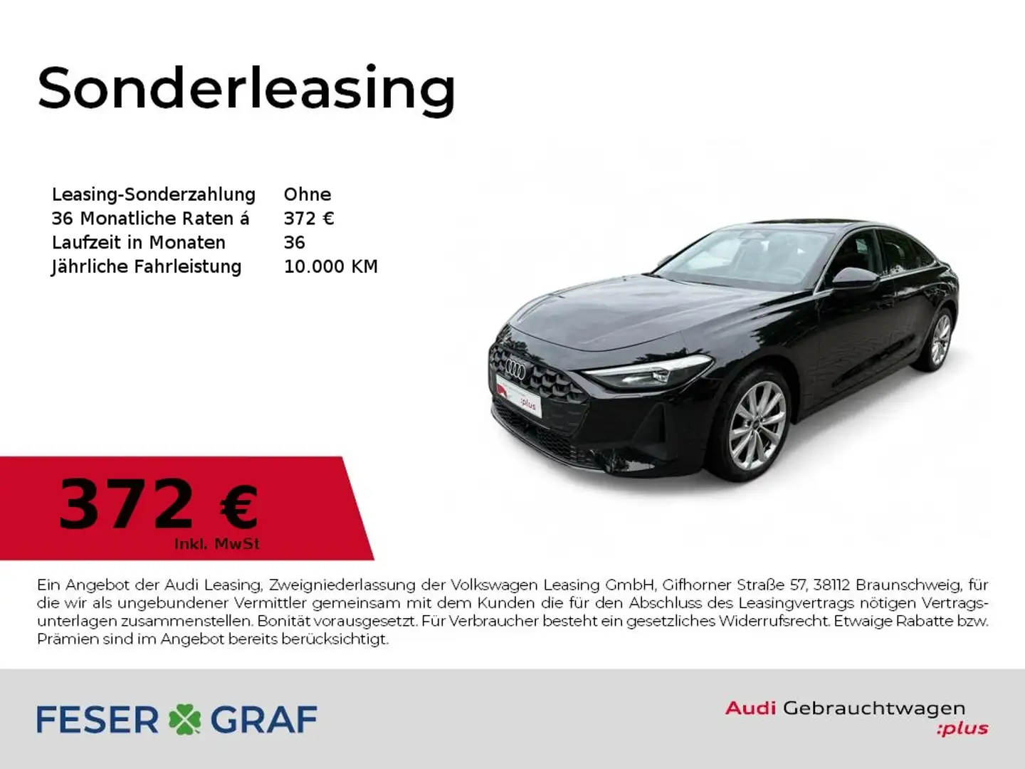 Audi A5 Limousine TFSI quattro Kamera/ACC/Navi/SHZ Schwarz - 1