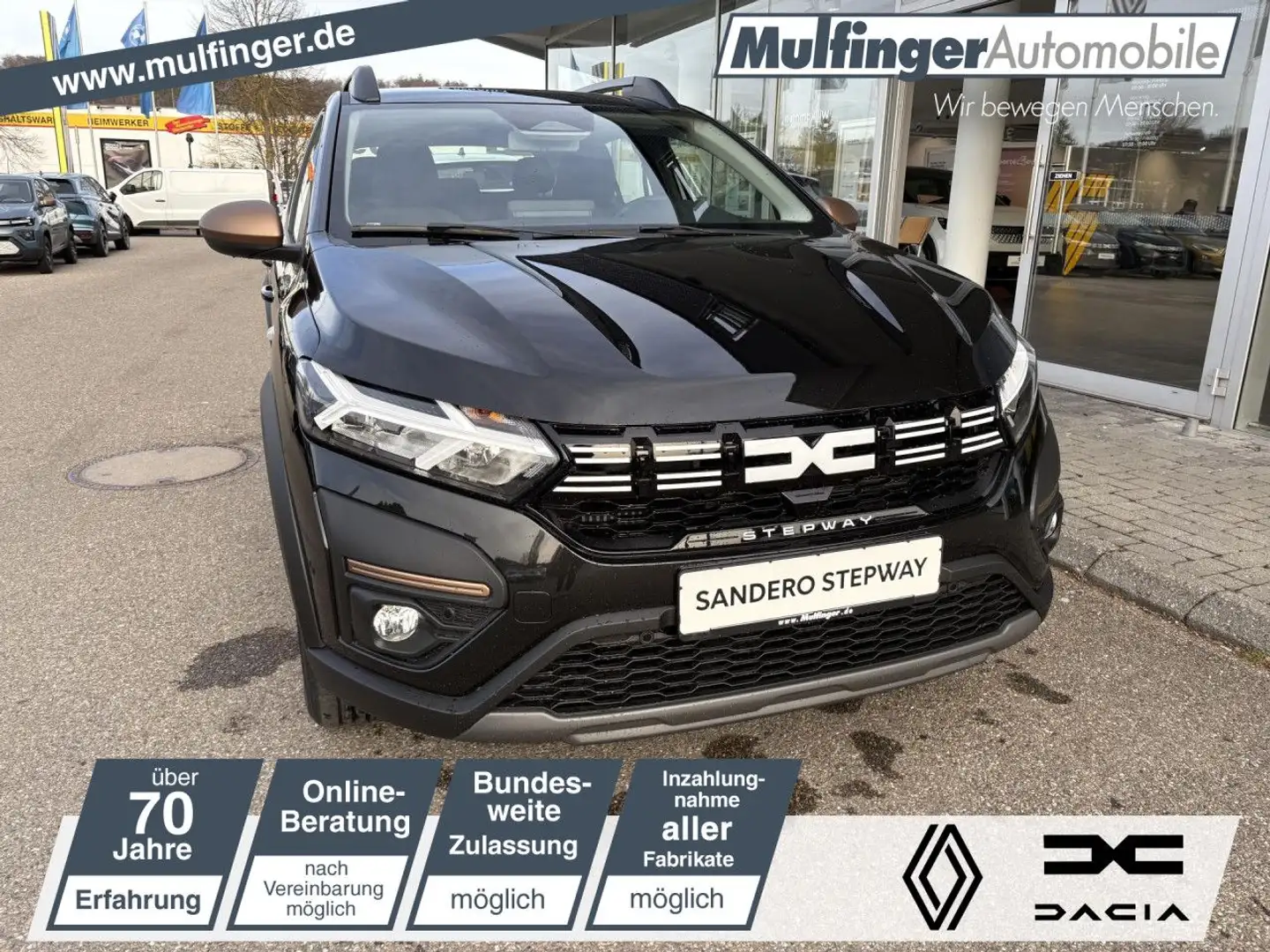 Dacia Sandero Stepway Extreme TCe 110 Navi Klima Schwarz - 1