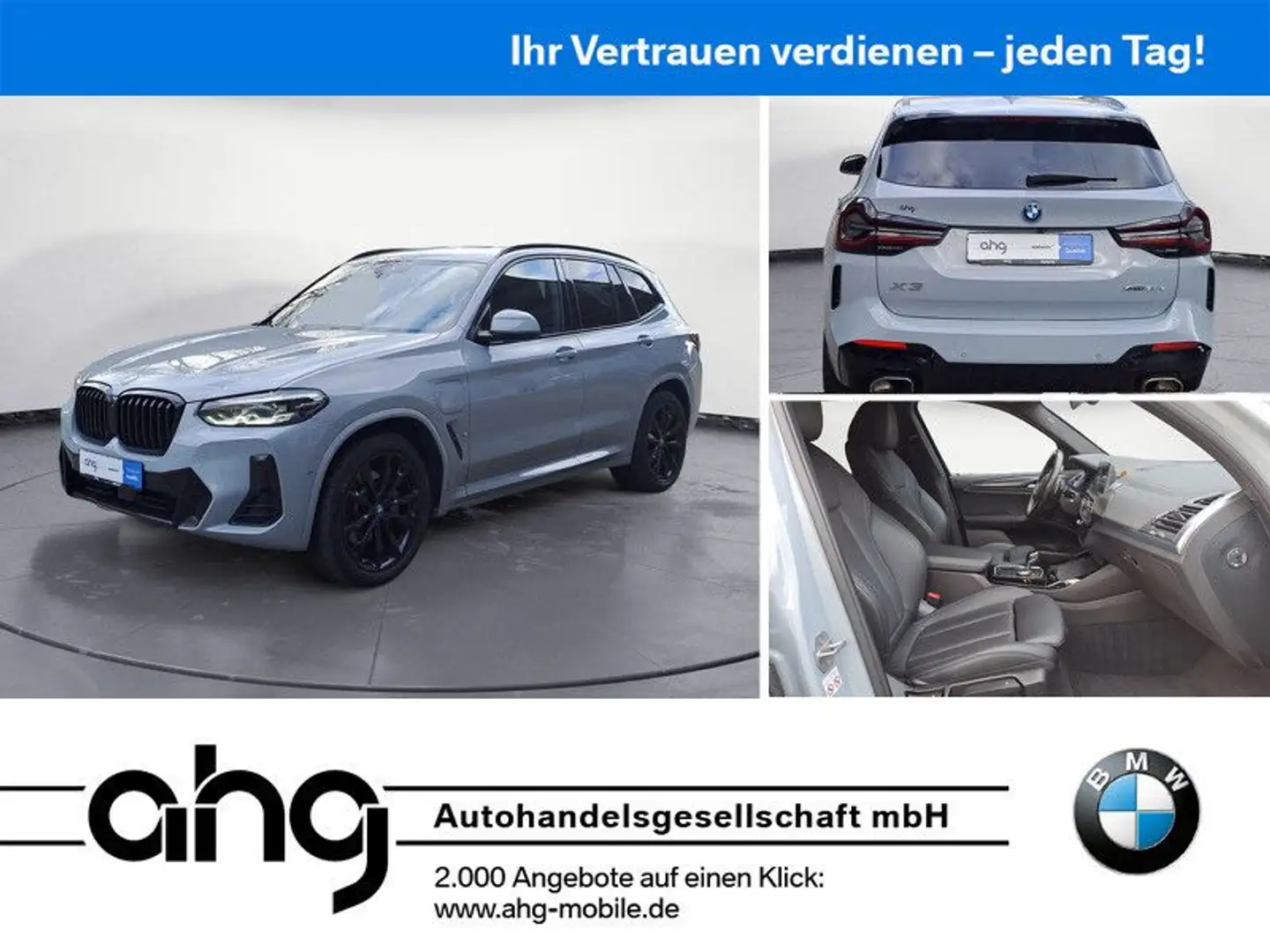 BMW X3 xDrive30e AT M Sportpaket Sport Aut. EDC AHK Grau - 1