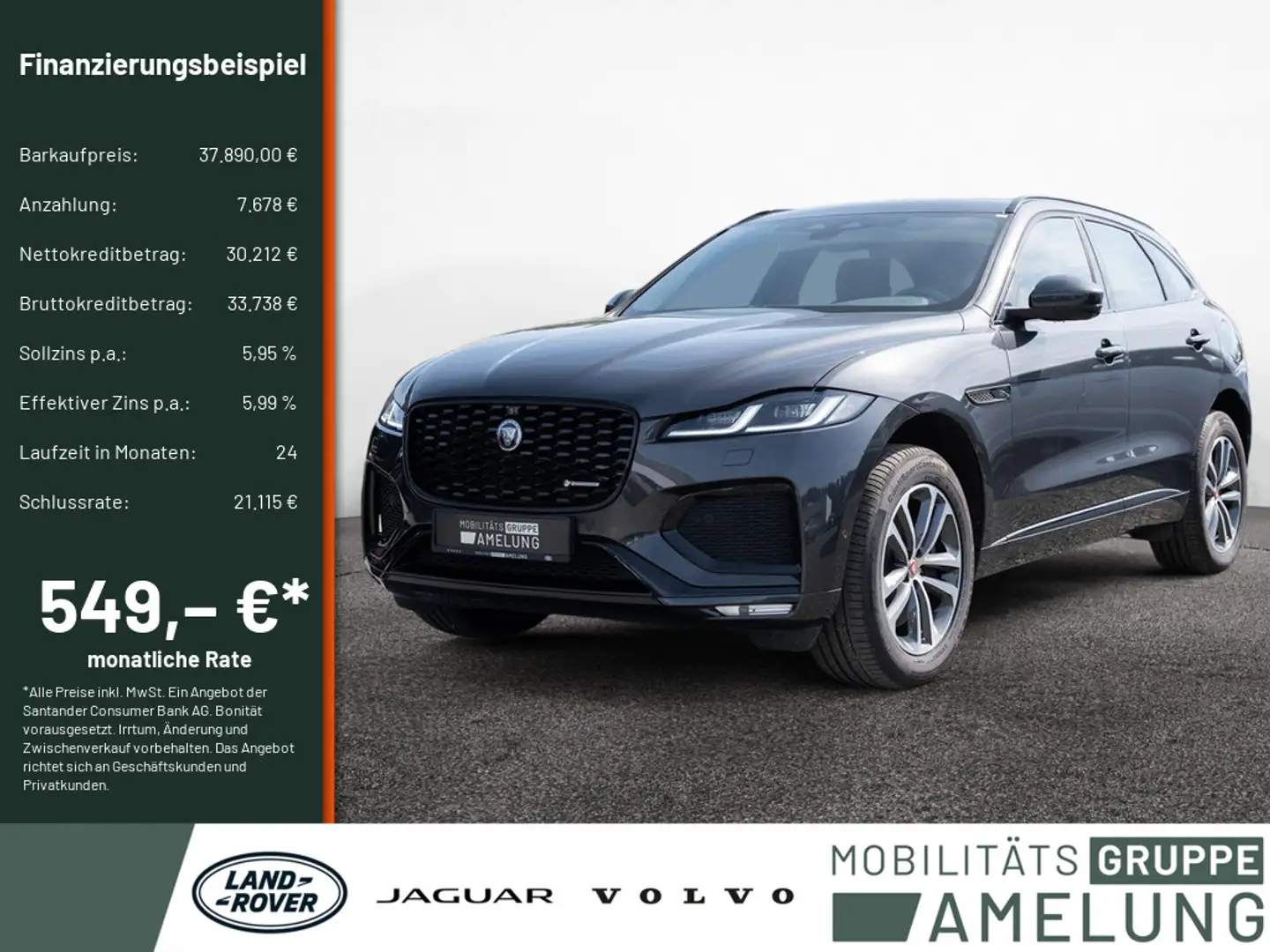 Jaguar F-Pace P400e AWD R-Dynamic S SHZ LED ACC 360° Grijs - 1