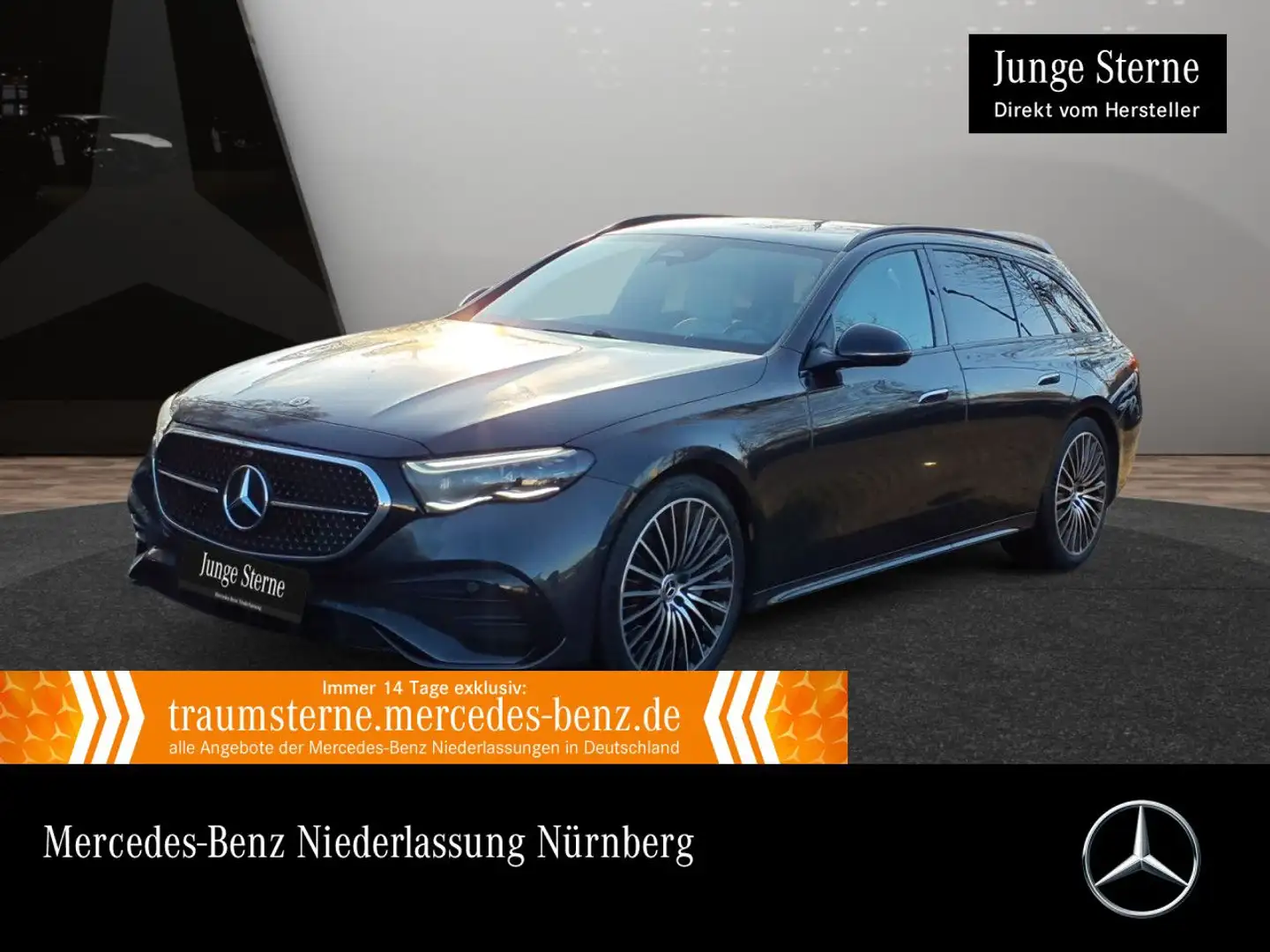 Mercedes-Benz E 300 e T Hybrid AMG 360° Burmester Distr. AHK PTS Gris - 1