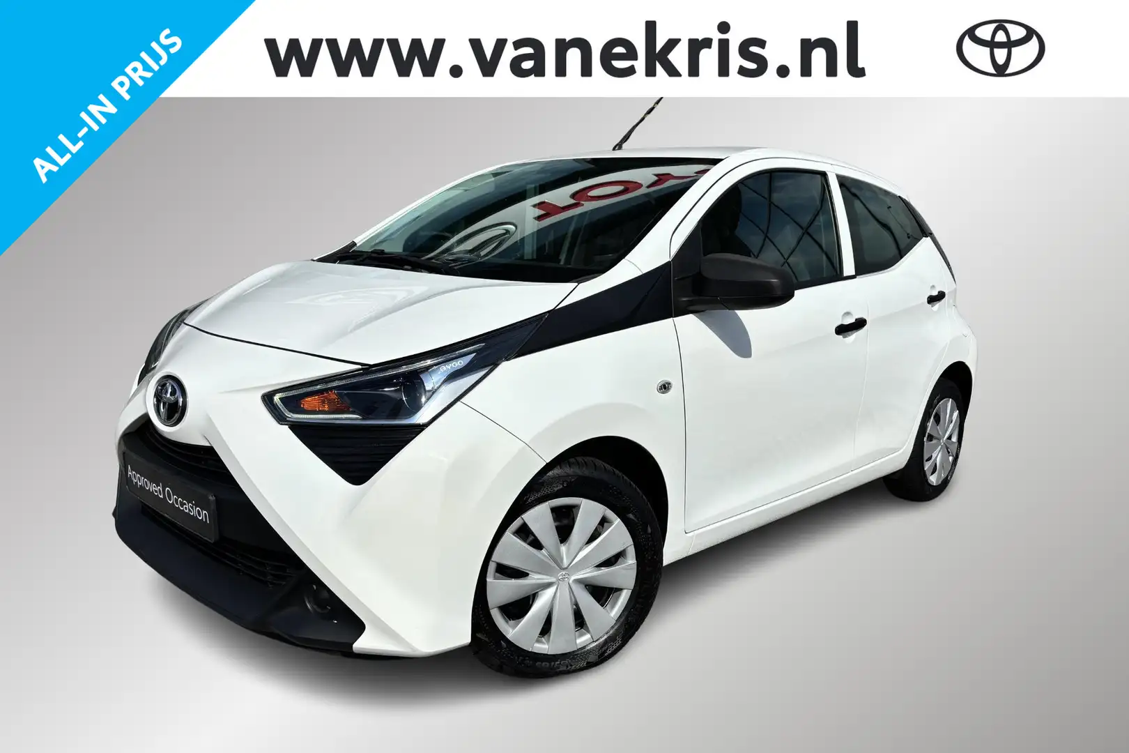 Toyota Aygo 1.0 VVT-i x-fun, Airco, Bluetooth Allseason banden Wit - 1