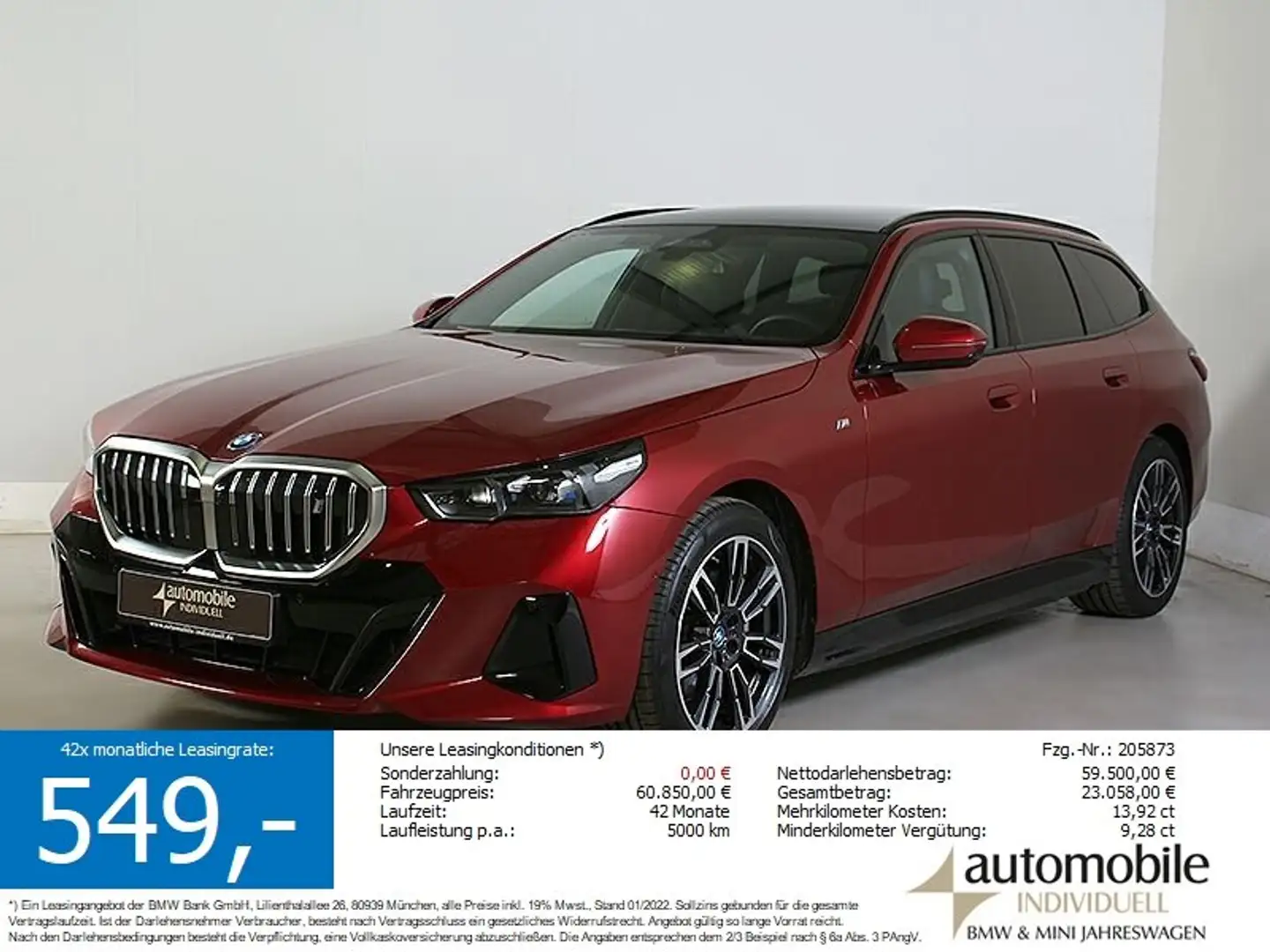 BMW i5 eDr.40 AT M Sportpaket ACC LED Panorama Wides Rot - 1