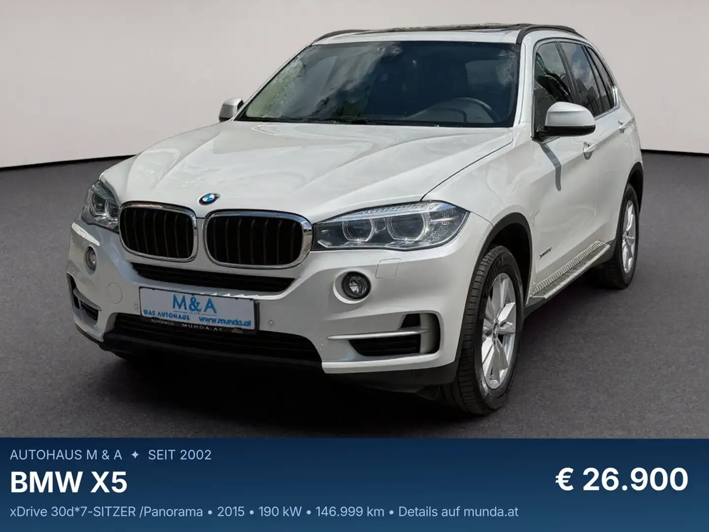 BMW X5 xDrive 30d*7-SITZER /Panorama Weiß - 1