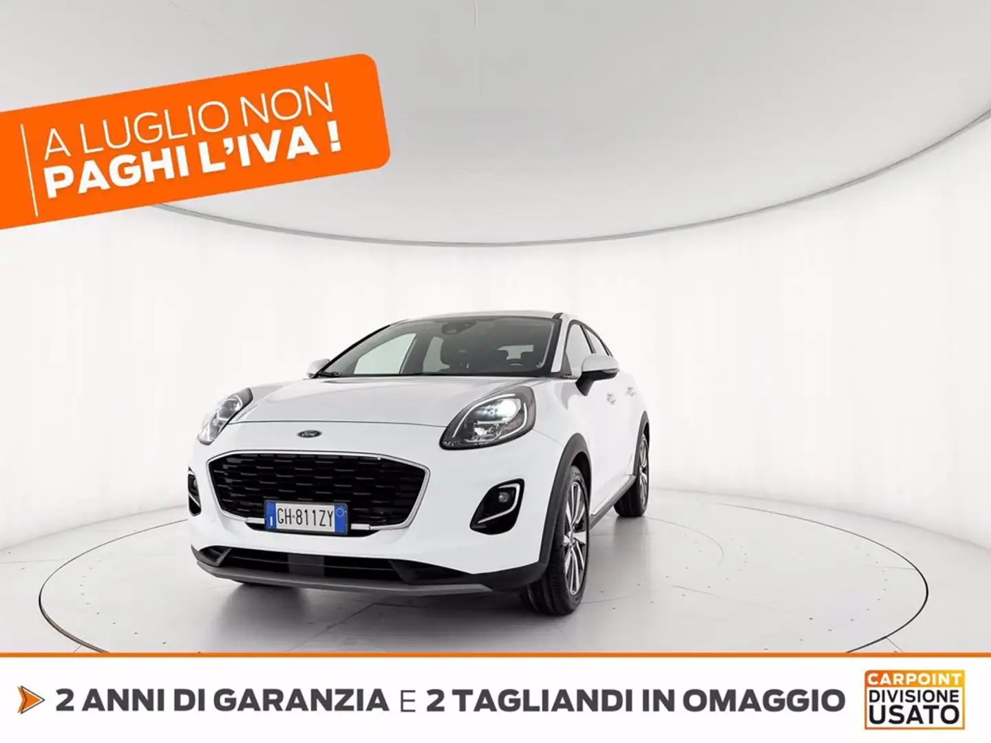 Ford Puma 1.0 ecoboost h titanium x s&s 125cv auto Blanc - 1