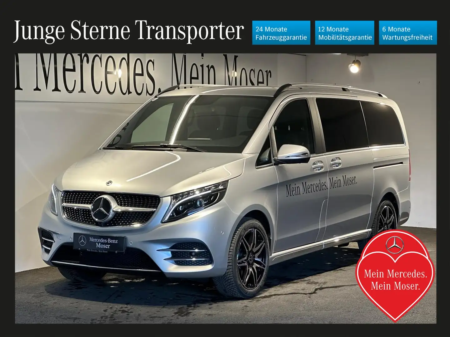 Mercedes-Benz V 300 d 4MATIC EXCLUSIVE Lang AMG Line Silber - 1