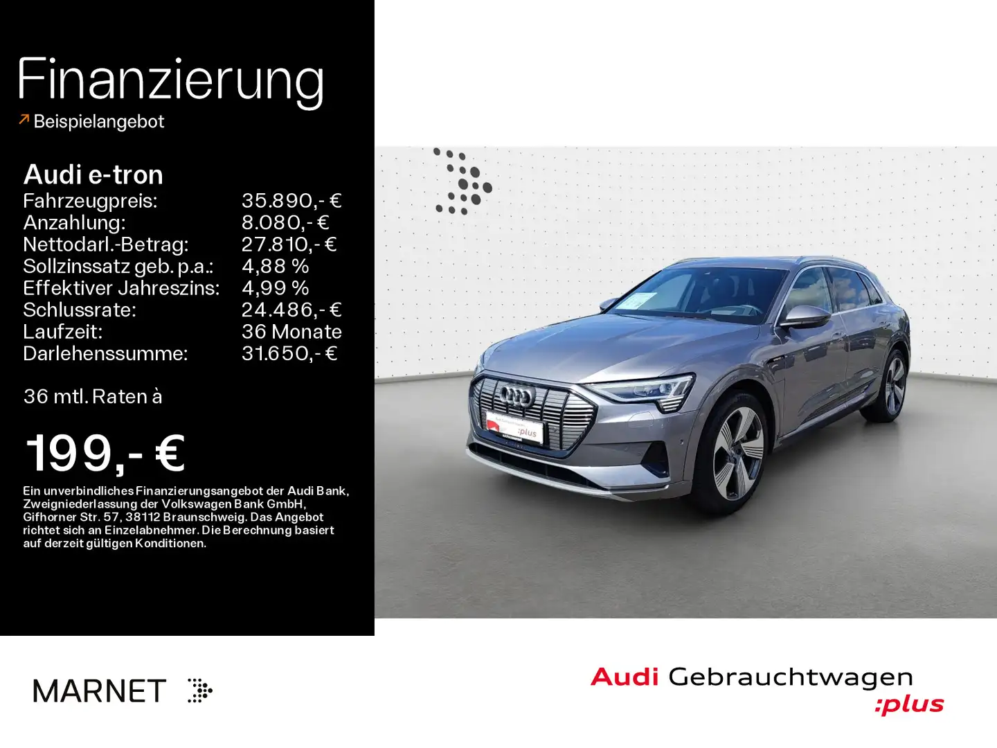 Audi e-tron advanced 55 quattro*S line*Stadt/Tour*Top Grey - 1