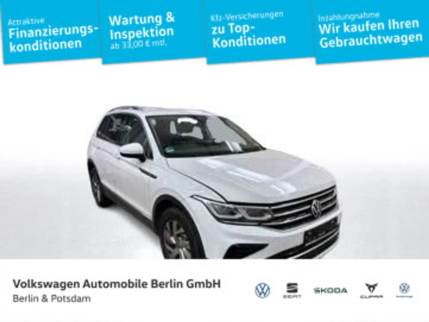 Volkswagen Tiguan 2.0 TDI Elegance 4Motion (EURO 6d) Weiß - 1