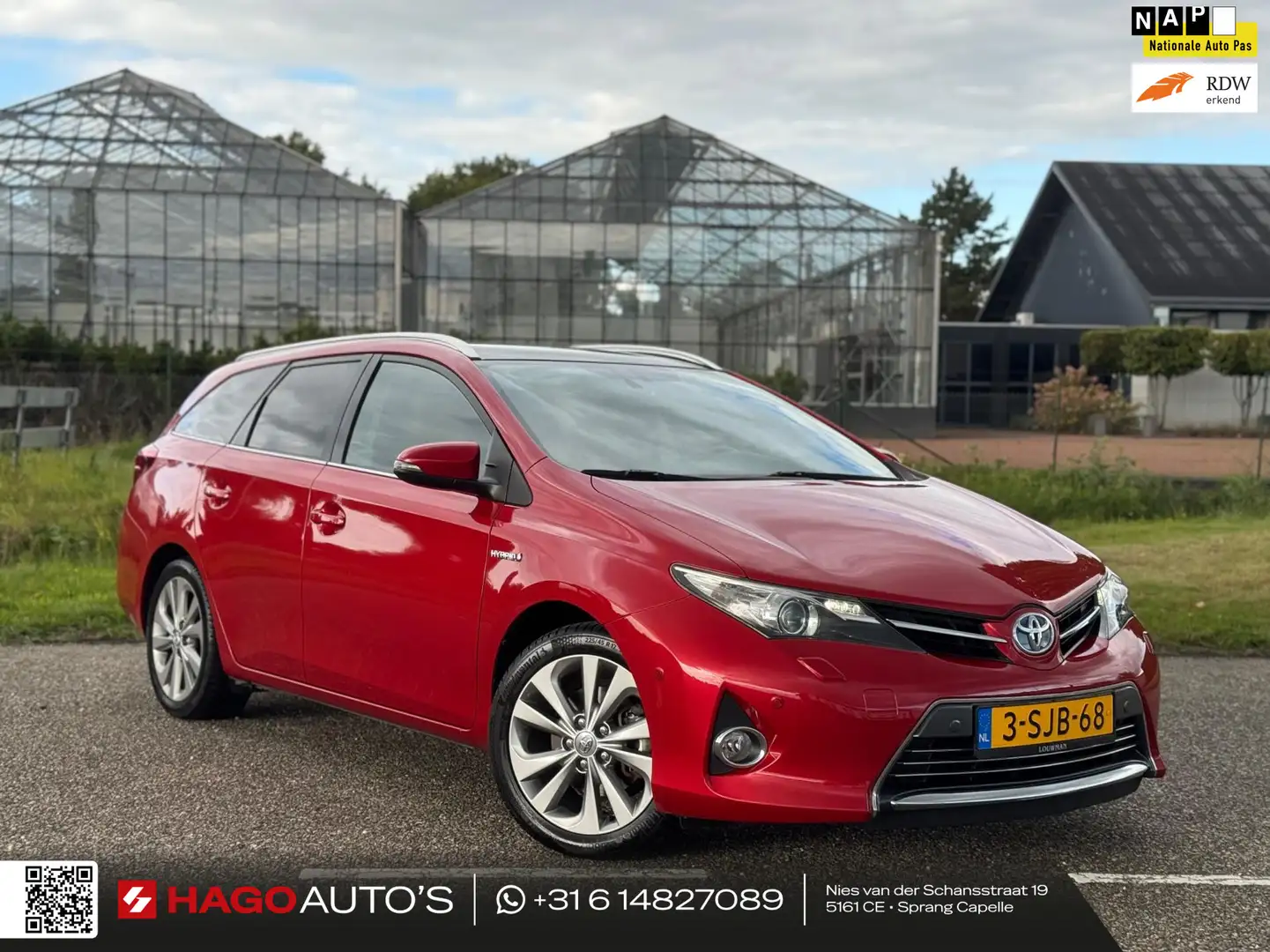 Toyota Auris Touring Sports 1.8 Hybrid Lease Pro Xenon | Navi | Rood - 1