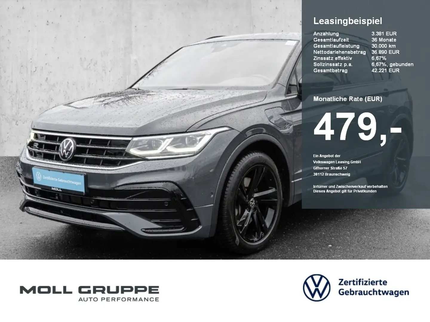 Volkswagen Tiguan 1.4 eTSI eHybrid DSG R-Line Grau - 1