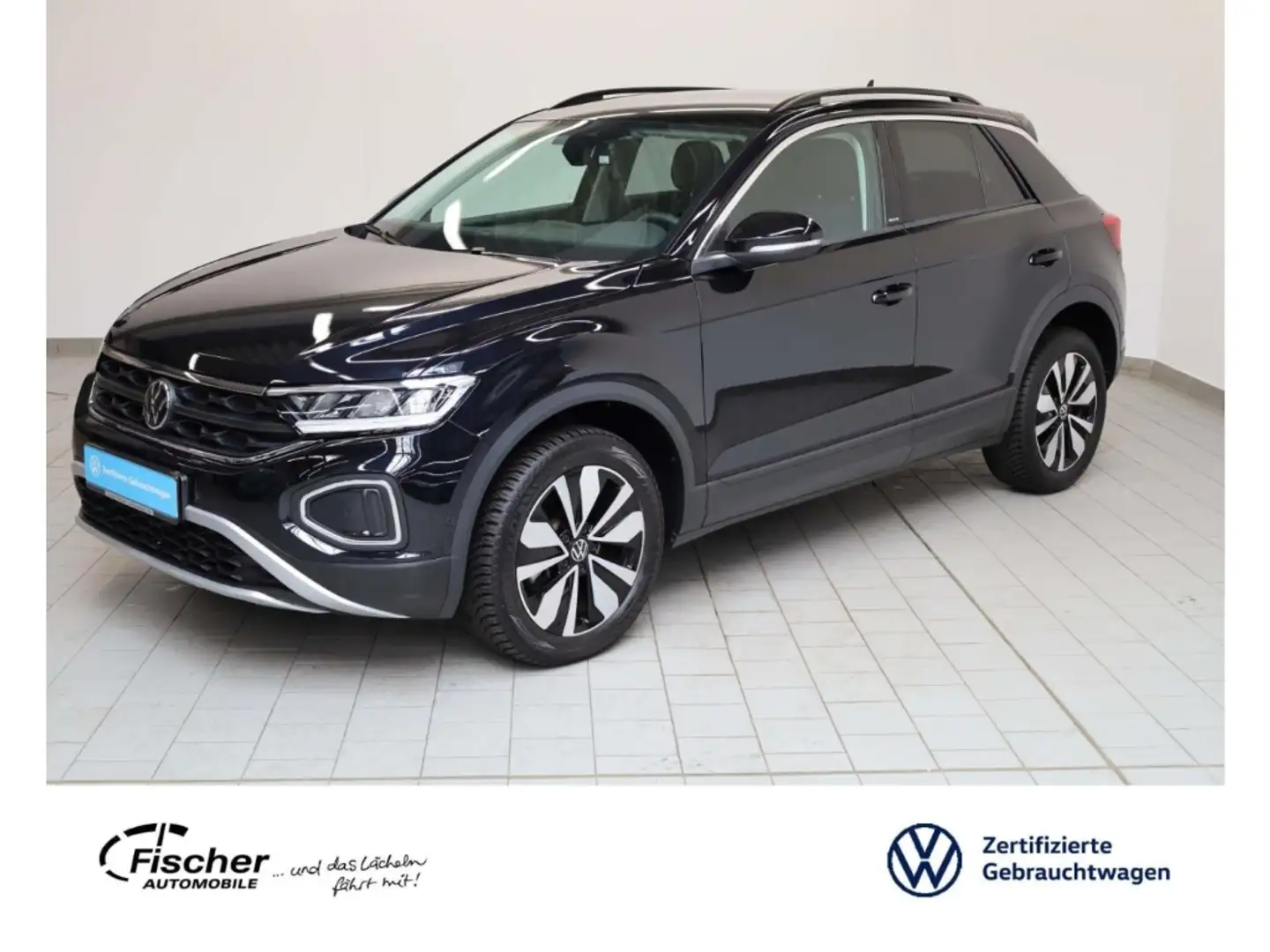 Volkswagen T-Roc 1.0 TSI Move 6-Gg. LED/NAV/DC/PDC/SH Zwart - 1