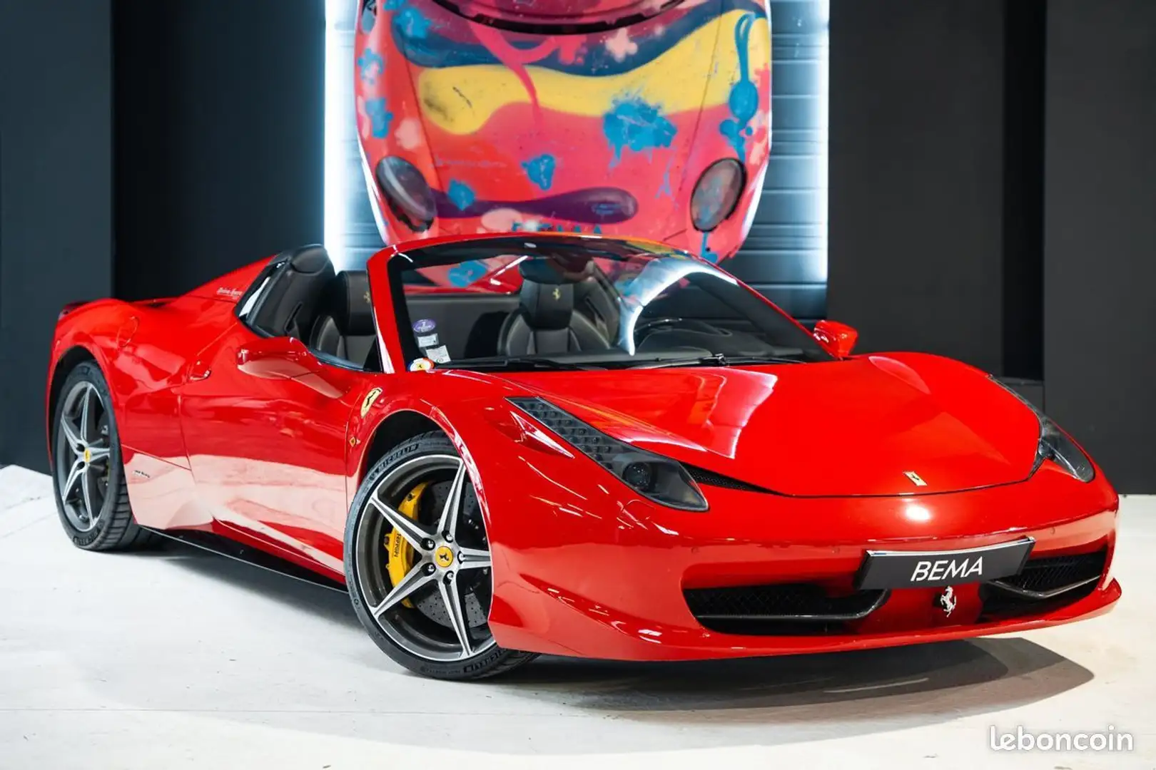 Ferrari 458 Spider 4,5L 570 ch | Origine France 2ème Main Ligne Capristo Volant Carbone %2B LED Extérieur Rot - 1