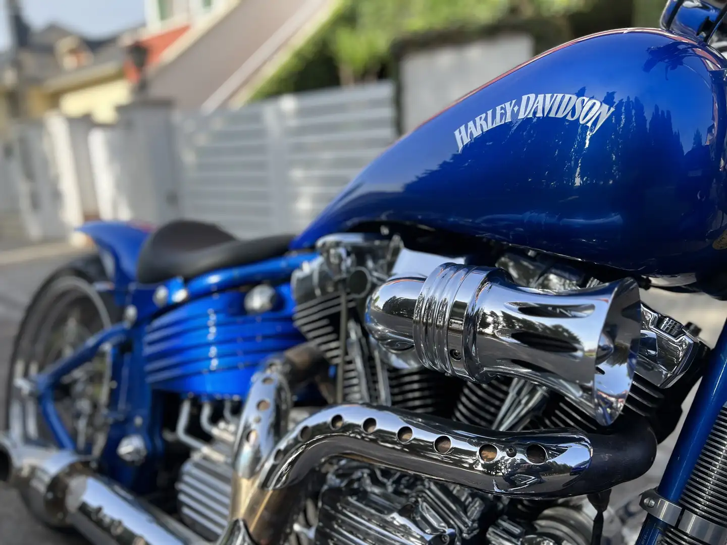 Harley-Davidson Custom Bike Harley Davidson Blue Sky -  Custom Show Bike Azul - 1