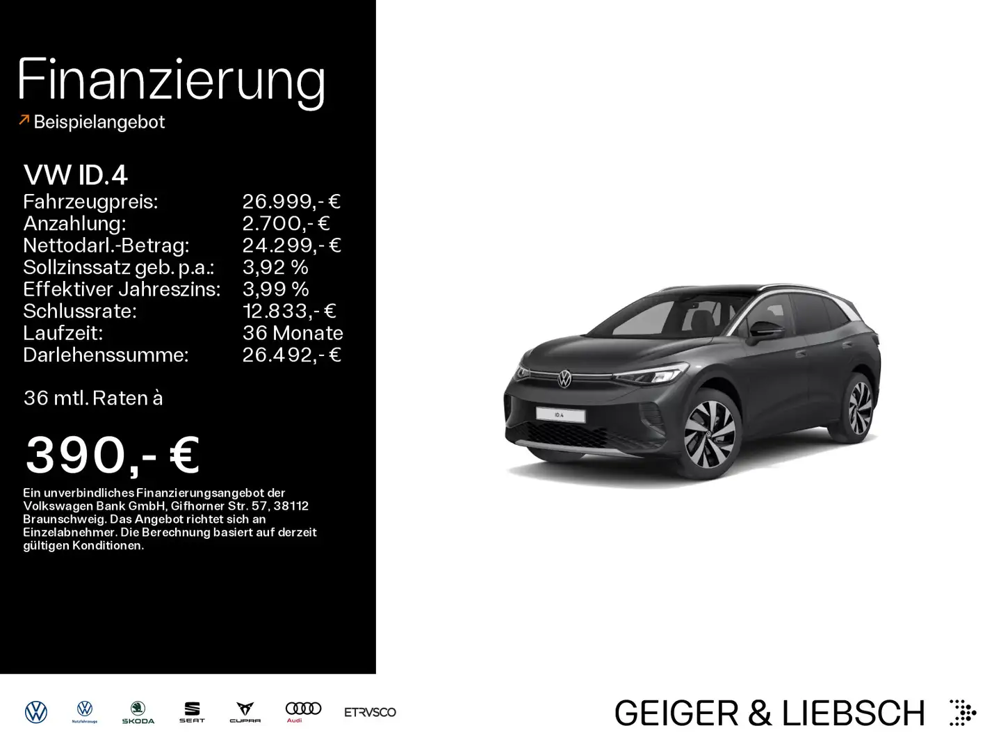 Volkswagen ID.4 Pro Performace FIRST EDITION*WÄRMEPUMPE*LED Grau - 1